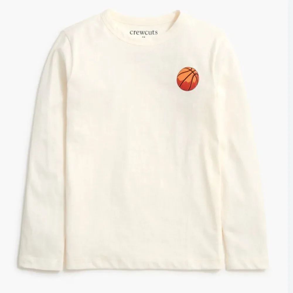 Crewcuts factory Boys' long-sleeve basketball graphic tee xs (4-5) NWT